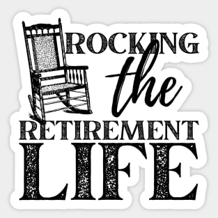 Rocking The Retirement Life Chair Design Sticker